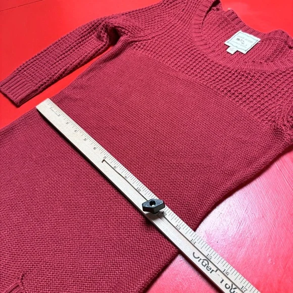 PINK ROSE RUST SWEATER DRESS - Picture 3 of 6